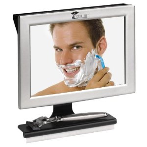 Fogless Shower Mirror with Squeegee