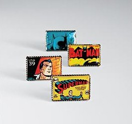 Superhero Stamp Cuff Links