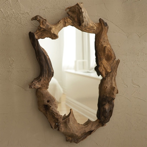 Wooden Root Mirror