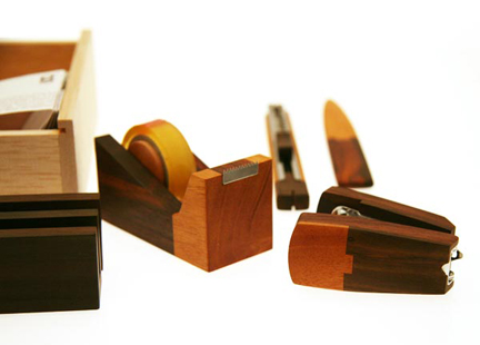 Wooden Stationery Desk Set