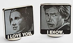 Stars Wars Han Solo/Leia I Love You Cufflinks